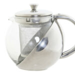 Teiera multiuso in vetro trasparente e acciaio inossidabile con infusore per tè, infusi o caffè 500ML