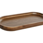 vassoio legno acacia, vassoio con manici, vassoio marrone, accessori cucina legno, vassoio rustico elegante, vassoio colazione legno