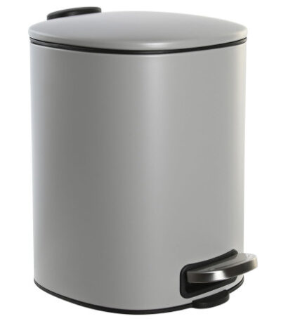 Cestino pattumiera grigio con pedale1