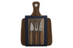 TAGLIERE ACACIA CON SET DI COLTELLI