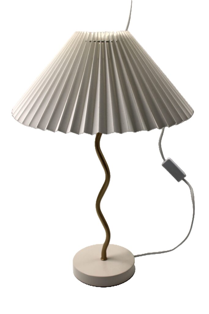 lampada metallo e lino