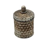 Barattolo Potica in Vetro Design nido d'ape vintage con coperchio H Cm 13