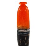 vaso cristallo rosso e nero