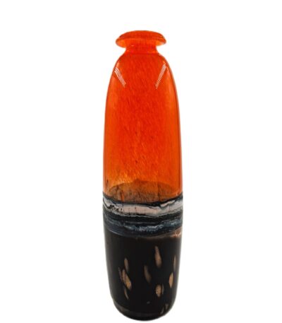 vaso cristallo rosso e nero