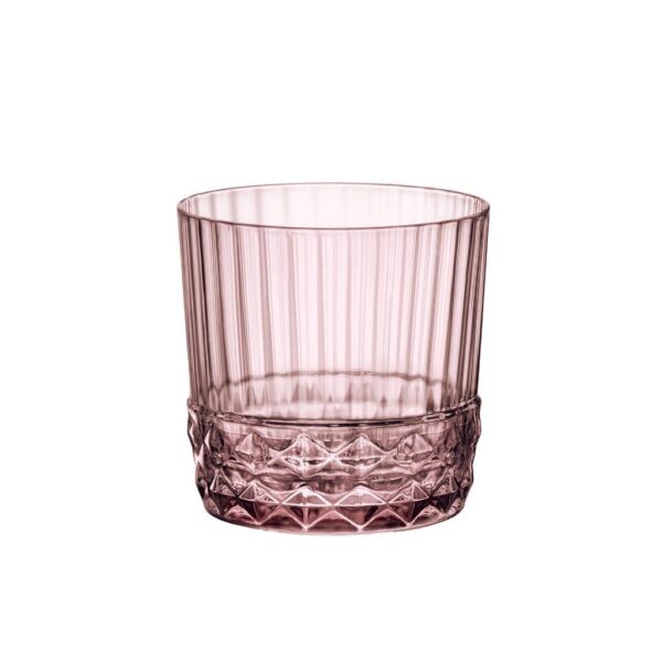 Bicchiere Rocks 30 cl America '20s Lilac Rose Bormioli dispensa mediterranea