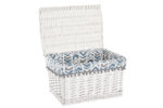 CESTA SET 2 VIMINI POLIESTERE 45X35X30 BIANCO 1