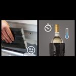 Kit Accessori da Champagne e Spumante Vacu Vin da 3 Pezzi, Cavatappi, Cooler, Tappo Saver & Server