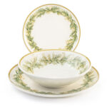 Servizio Piatti Royal H&H Decorato 18 pz in Gres Porcellanato