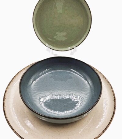 set 12 piatti pearl h&H dispensa mediterranea