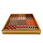vassoio svuotatasche quadrato stile vintage bordo oro