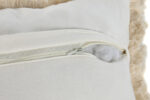 Cuscino cotone colore panna bordato a mano