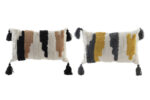 cuscini beige con decoro astratto cotone e polistere