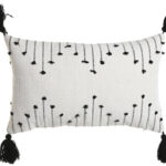 Cuscino cotone bianco e nero cm 50x30