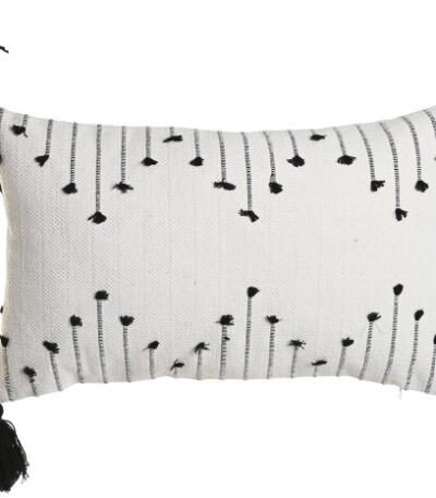 Cuscino cotone bianco e nero cm 50x30