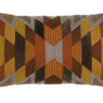 Cuscino cotone bordato multicolore