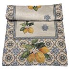 Runner da Tavola Costiera Limoni Cm 47x140 Made in Italy