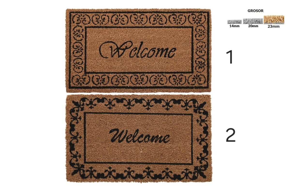 ZERBINO COCCO DECORATO WELCOME ELEGANTE