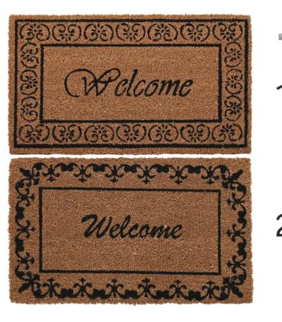 ZERBINO COCCO DECORATO WELCOME ELEGANTE