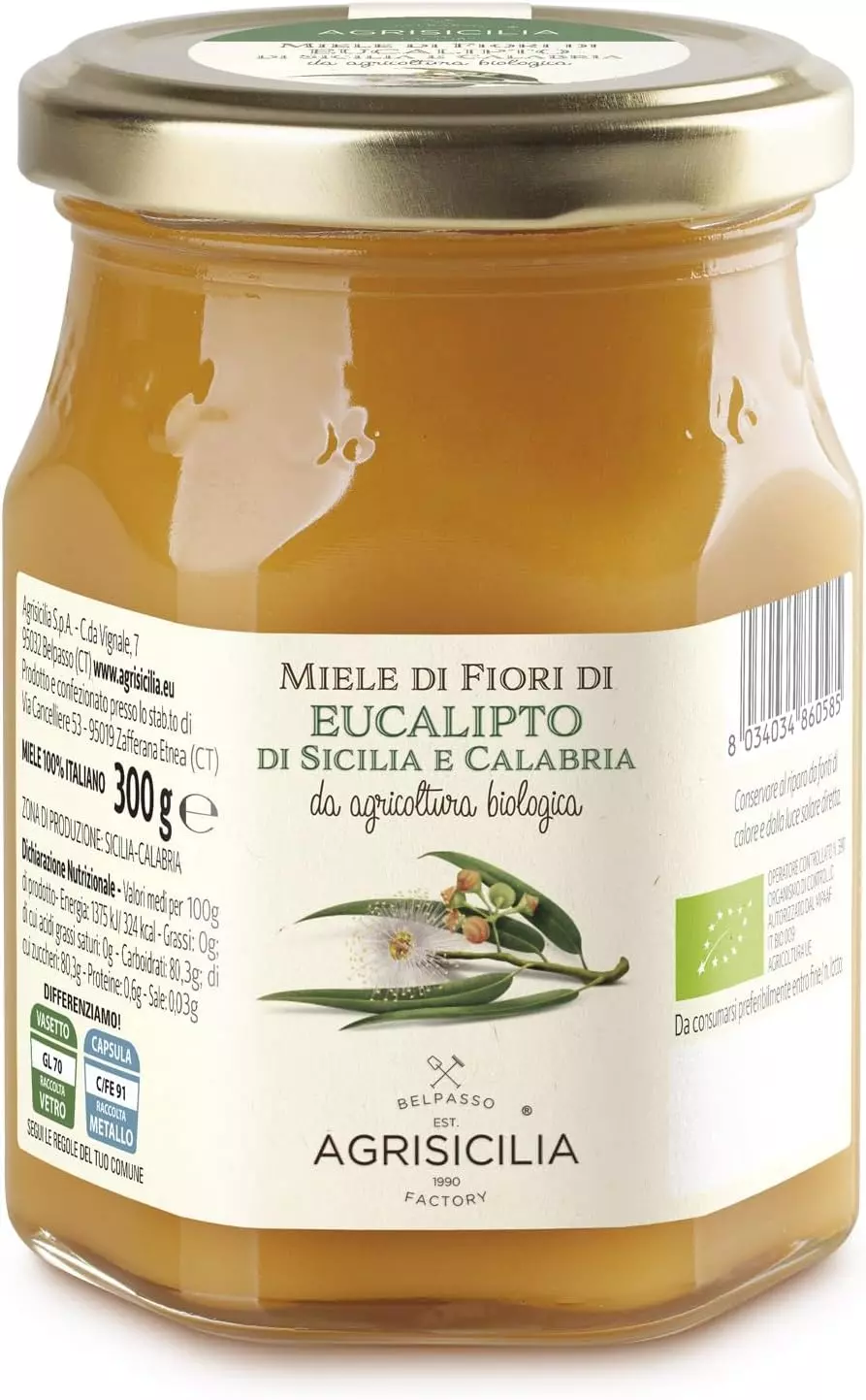 Milele eucalipto agrisicilia Miele italiano, miele all'eucalipto, miele espettorante, miele agrisicilia