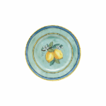 piatto frutta limoni saturnia, piatto frutta porcellana, piatto fondo decoro limoni, piatto per primo, piatto fondo decoro vietrese, piatto decoro mediterranea