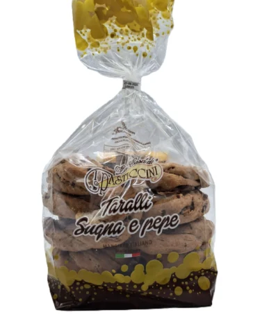 taralli napoletani-extra con mandorle sugna e pepe, taralli rustici, taralli salati, prodotti tipici campani, taralli napoletani, taralli sugna e pepe