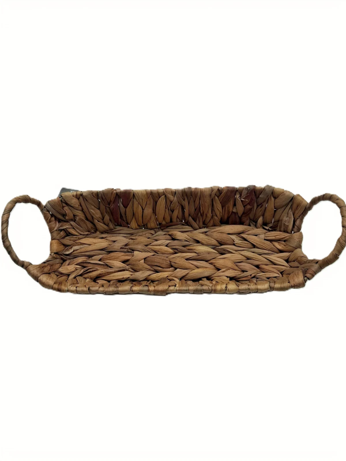 Cestino vassoio in Giacinto d'Acqua con manici ovale cm 32,5x12,5xh10