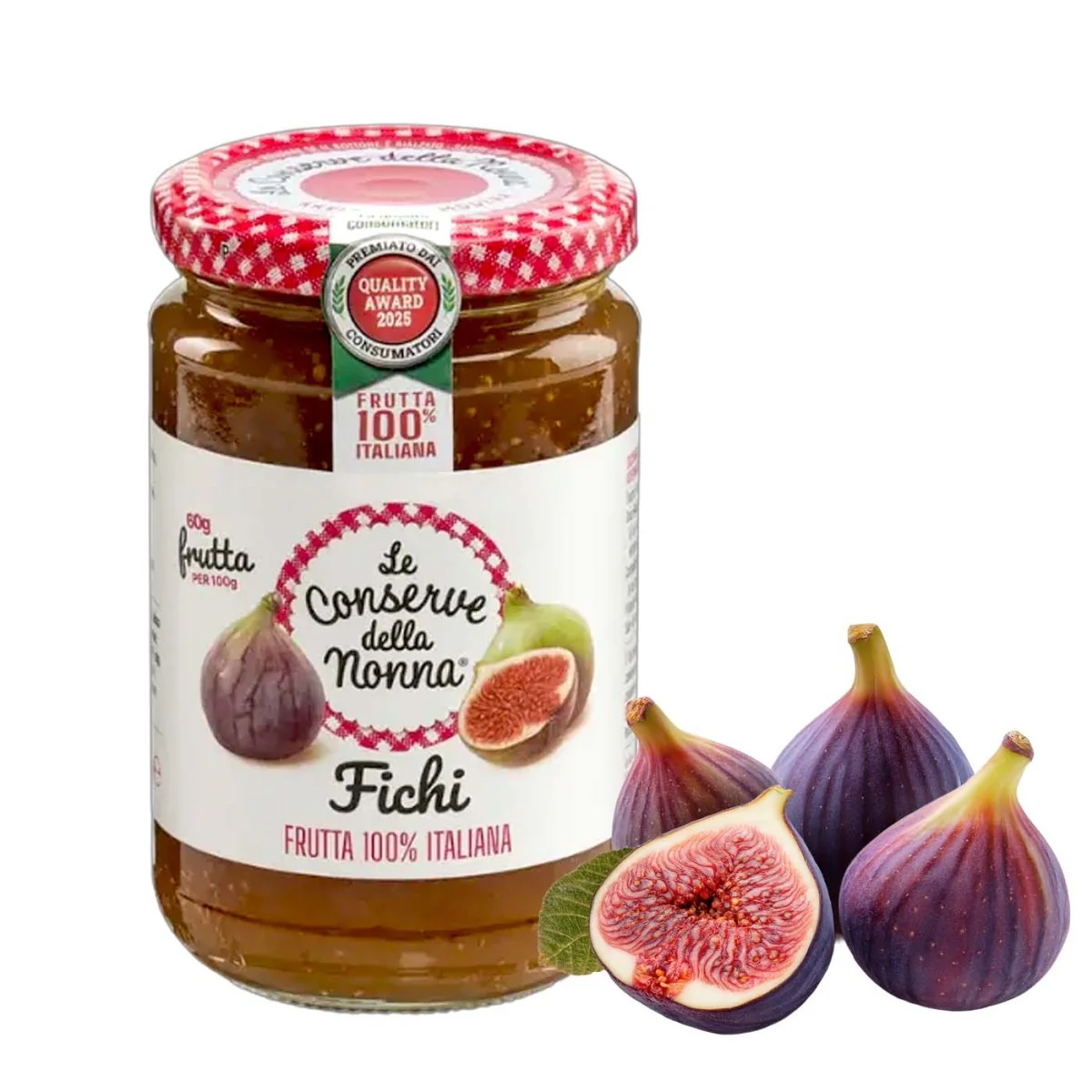 le-conserve-della-nonna-confettura-di-fichi-340g confettura ai fichi, marmellata di fichi, fichi italiani, confettura artigianale, marmellata senza pectina, conserve naturali, dolci con fichi, confettura fichi conserve della nonna