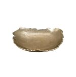 Centrotavola Dorato Punzonato in Metallo – Ø 30 cm H 8 cm