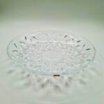 Centrotavola Laurus Vetro Cristallo Disegno Floreale Intagliato Ø 33 H 5,80