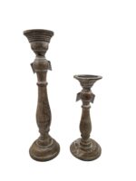 set 2 portacandela Mango Invecchiat1 Decapati h45 e h 30 Oggettistica, complementi d'arredo, home decor